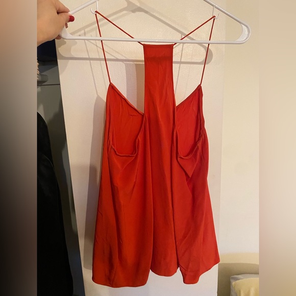 COPY - Tibi Classic Silk Cami Tank in Red, size 2 - Picture 2 of 5